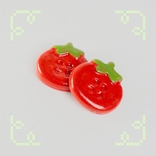 cherry tomato button worry stone - oopsie