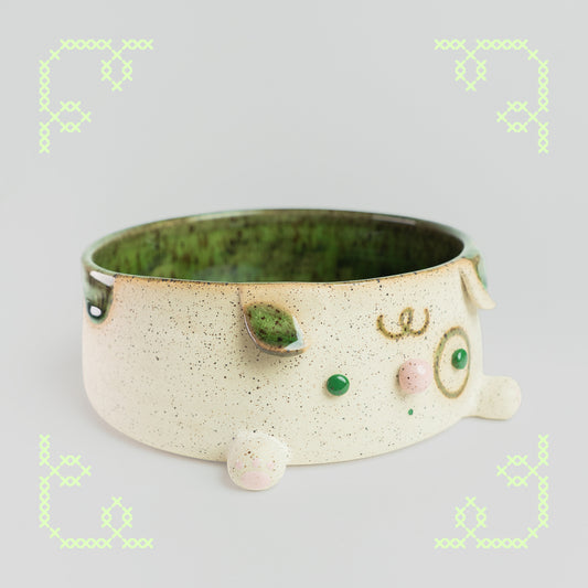 marimo the moss dog ikebana dish