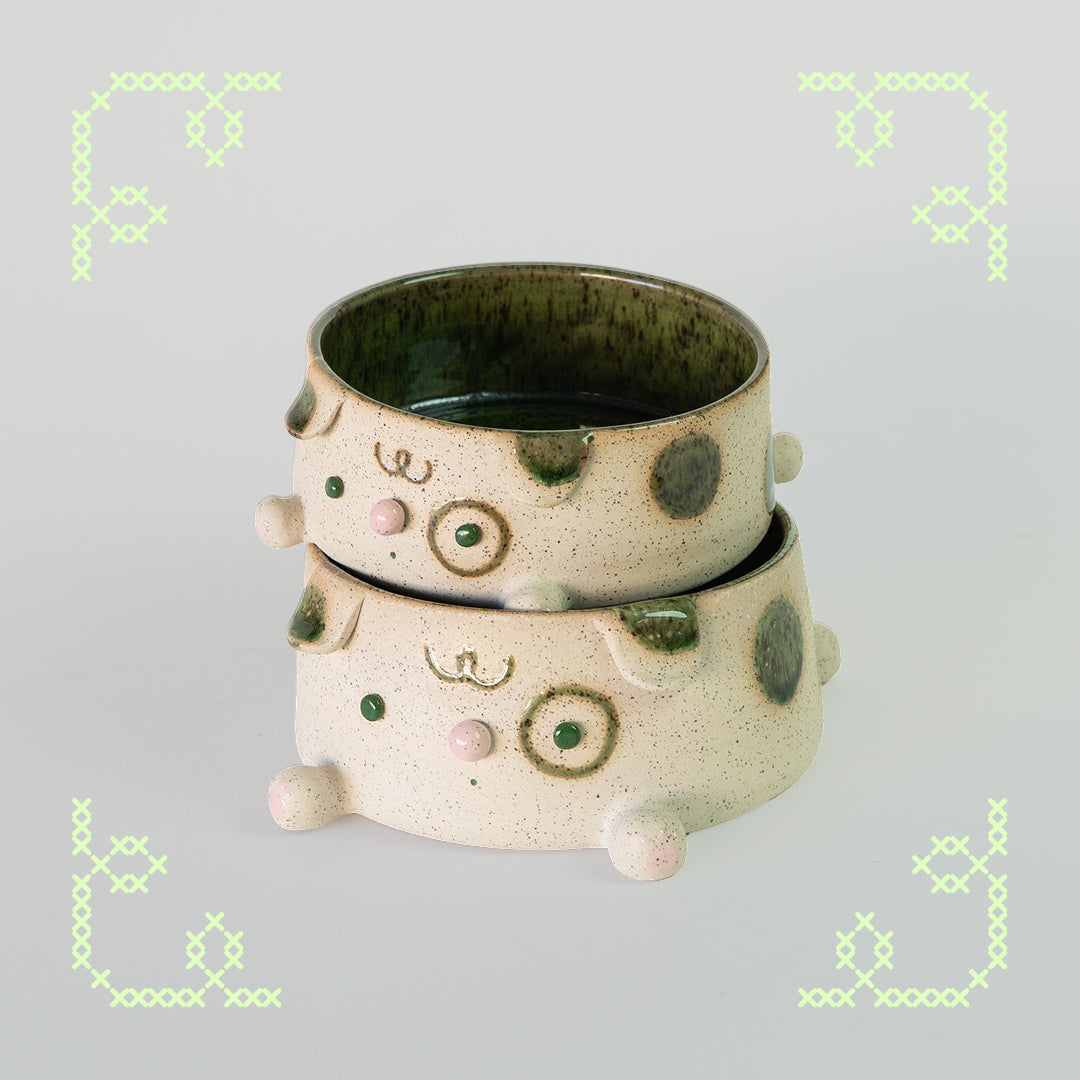 marimo the moss dog ikebana dish