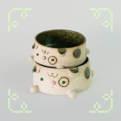 marimo the moss dog ikebana dish