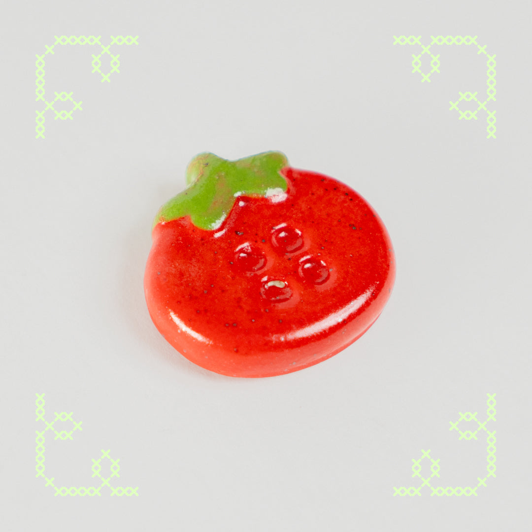cherry tomato button worry stone - oopsie