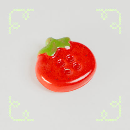 cherry tomato button worry stone - oopsie
