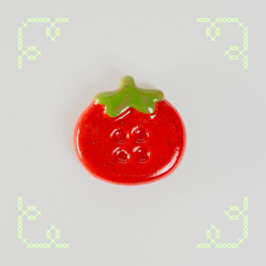 cherry tomato button worry stone - oopsie