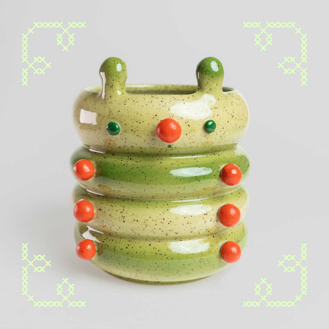 bro-brecito the caterpillar vase