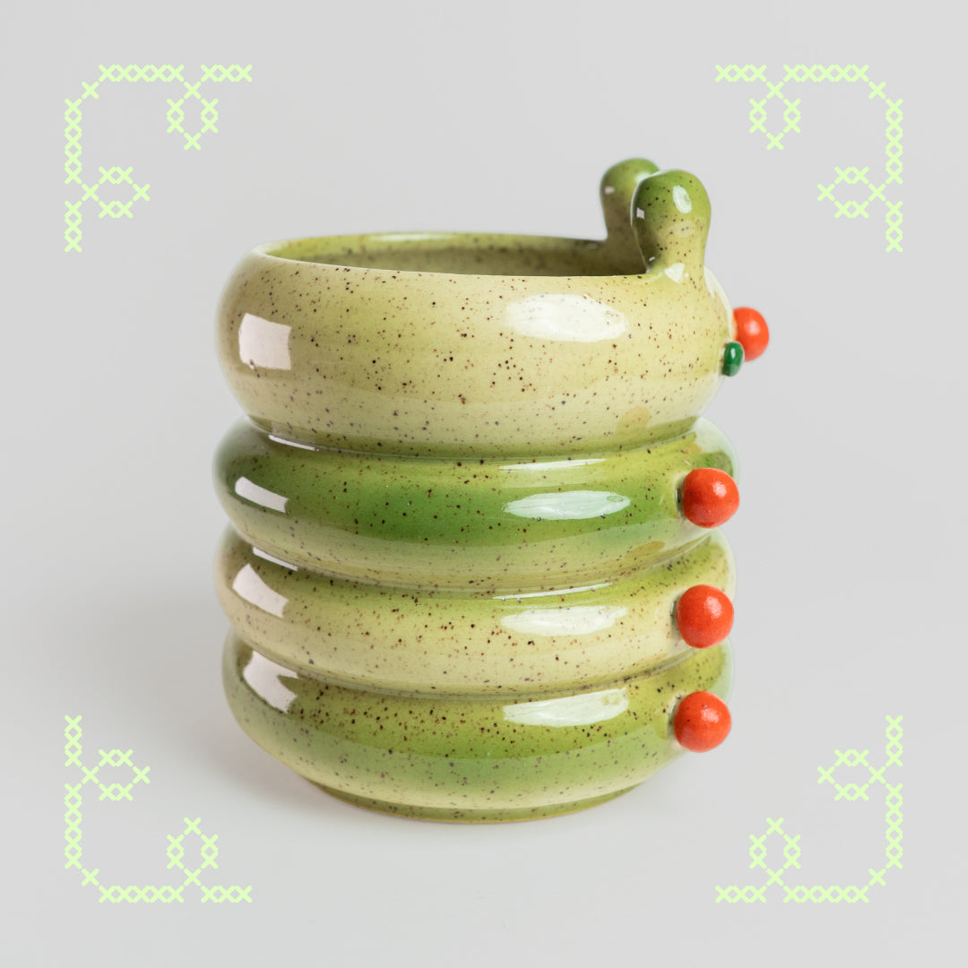 bro-brecito the caterpillar vase
