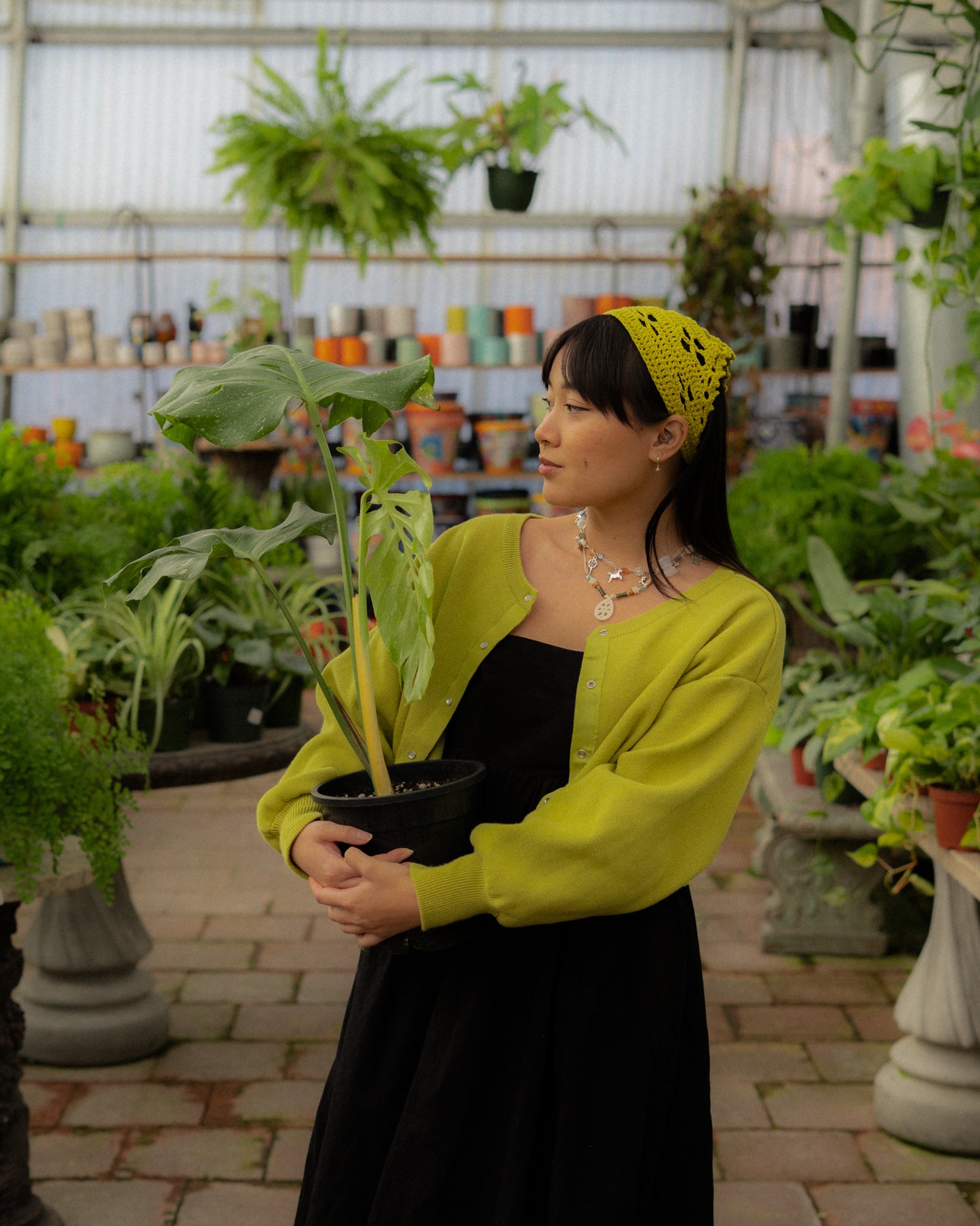 Algae Ecology-Inspired Crochet Bandana