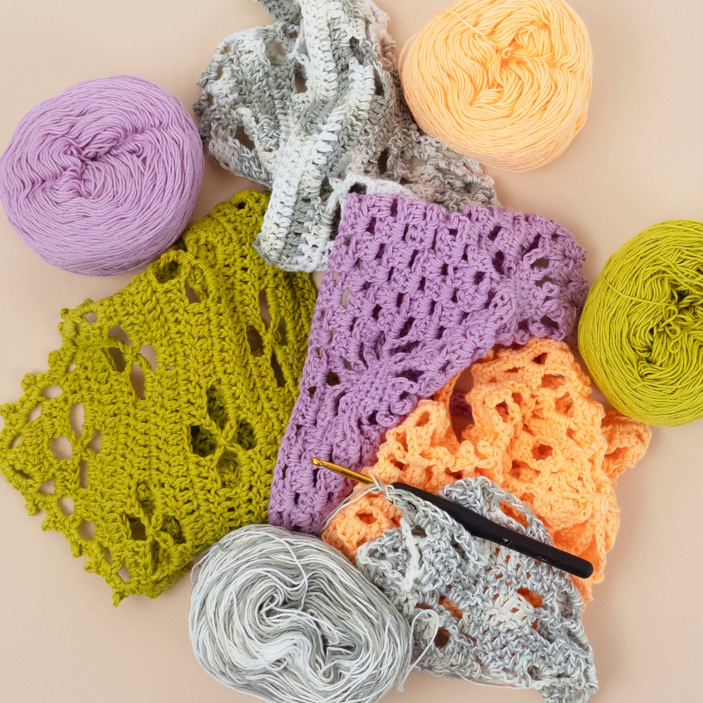 Algae Ecology-Inspired Crochet Bandana