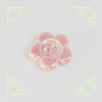 flower button worry stone