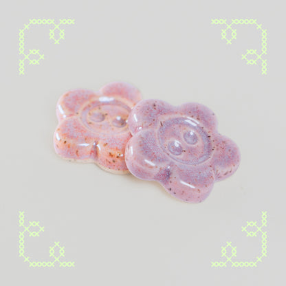 flower button worry stone