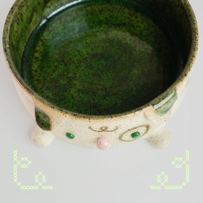 marimo the moss dog ikebana dish
