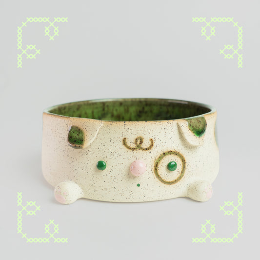 marimo the moss dog ikebana dish