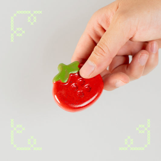 cherry tomato button worry stone