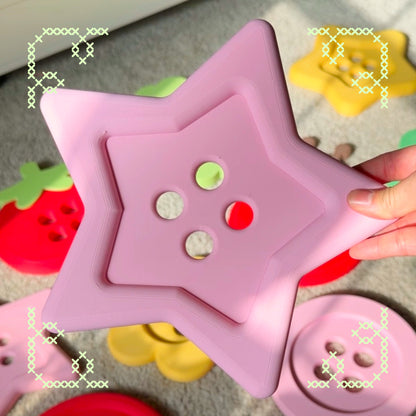 whale's whimsical giant button stl & 3mf files - kit 2